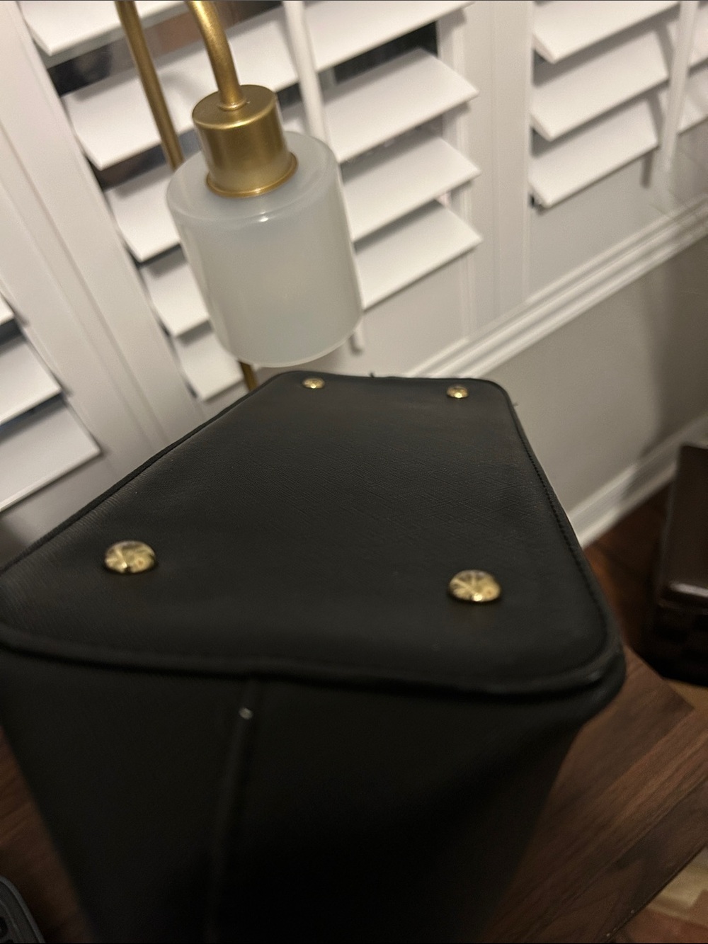 Michael Kors Black Saffiano Leather Satchel with Gold Hardware - Picture 7 of 14